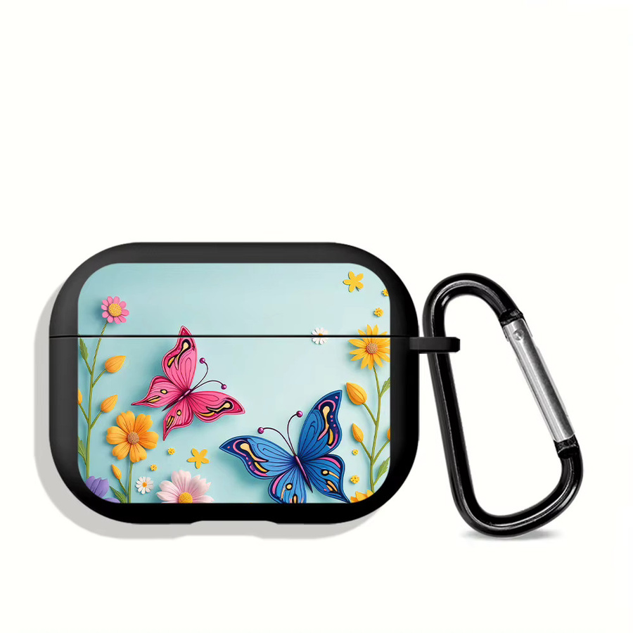 Schmetterlings Design Schutzhülle für Apple AirPods Pro 1, 2 und 3 in Multicolour - Bild 4