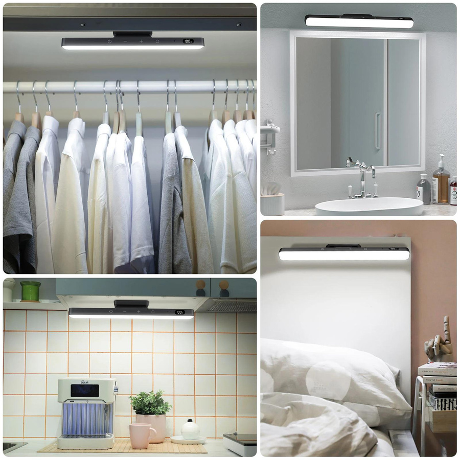 YJMP Super Lighting LED Touch Tischlampe dimmbar mit 5 Farbmodi, wiederaufladbare Spiegelleuchte für Make-up und Nachttisch - Bild 3