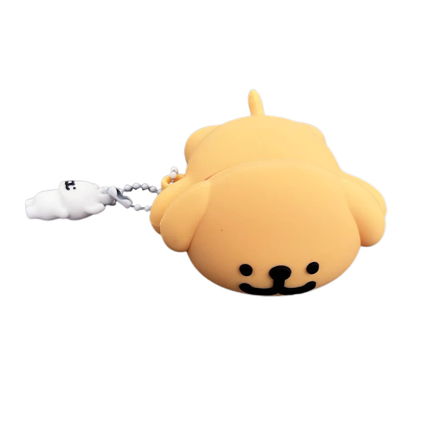 Niedrige Hundehülle für Apple AirPods 4, 3, 2, 1 und Pro in Gelb mit Obst- und Essen-Motiv für kabelloses Laden - Bild 3