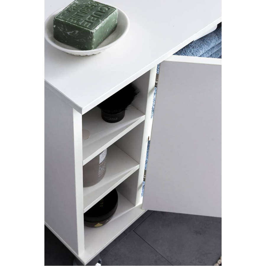Wohnling Waschbeckenunterschrank in Weiß, modern und matt, B/H/T: 32 x 64 x 60 cm - Bild 3