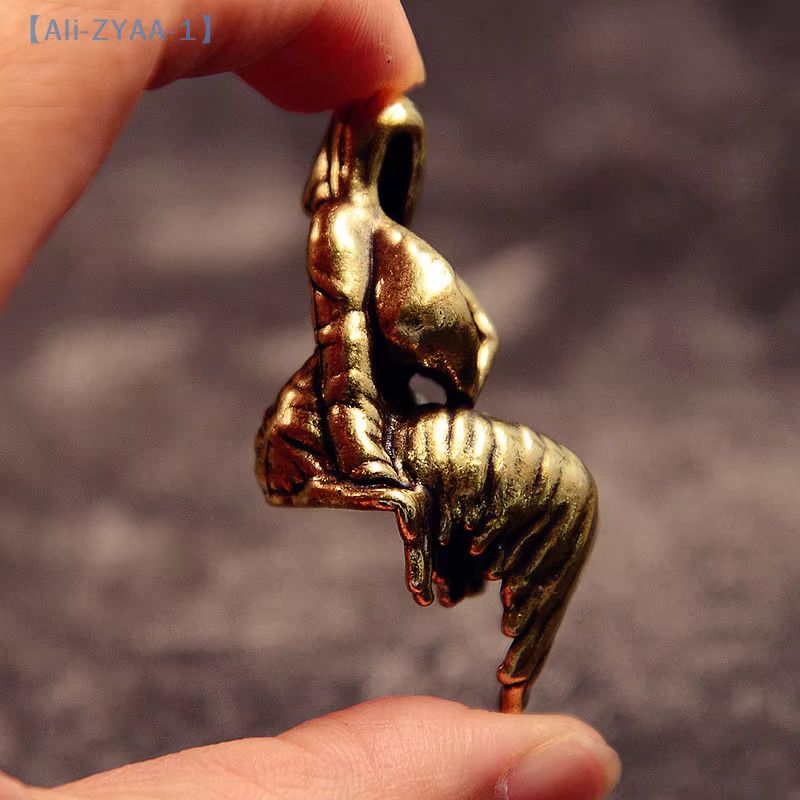 JETTING Vintage Geistergöttin Statue aus Kupfer als Skelett Magier Figur für Halloween Deko und Tabletop Ornament - Bild 5