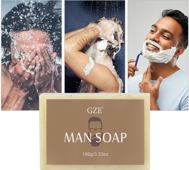 GZE 3-in-1 Pflegeseife für Körper und Gesicht, Herren - Bild 1