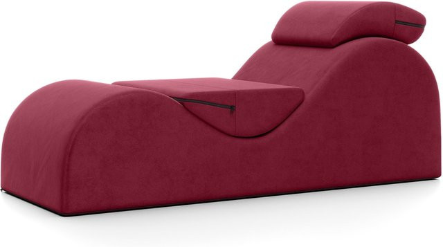 Liberator Esse Lounger Liebesmöbel in Rot mit verstellbarer Kopfstütze und ergonomischer Form - Bild 1
