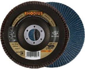 RHODIUS PROline LSZ F1 Fächerschleifscheibe Schwarz Durchmesser: 125 mm, Bohrung: 22,23 mm, Körnung: K80 - Bild 1