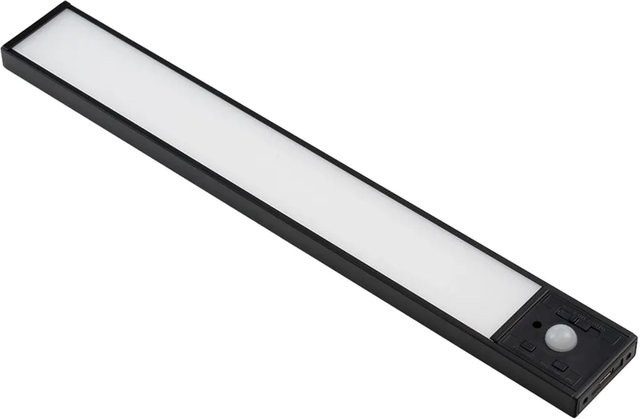LUXULA LED Unterbauleuchte Akku, Schwarz, CCT Warm-Kaltweiß, Dimmbar mit Bewegungsmelder, Magnetische Kabellose Schrankleuchte für Küche und Möbel, Breite: 30 cm - Bild 1