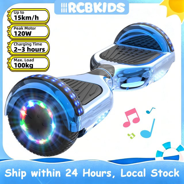 RCB KIDS Hoverboard, zweirädriger Selfbalancing Scooter, mit Bluetooth Speaker, LED Verlichting, Blau - Bild 1