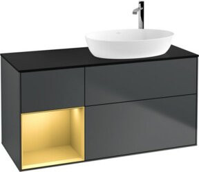 V&B Waschtischunterschrank Finion mit Wandbeleuchtung, Breite: 120 cm, Tiefe: 50,1 cm, Höhe: 50,1 cm, lackiert - Bild 1