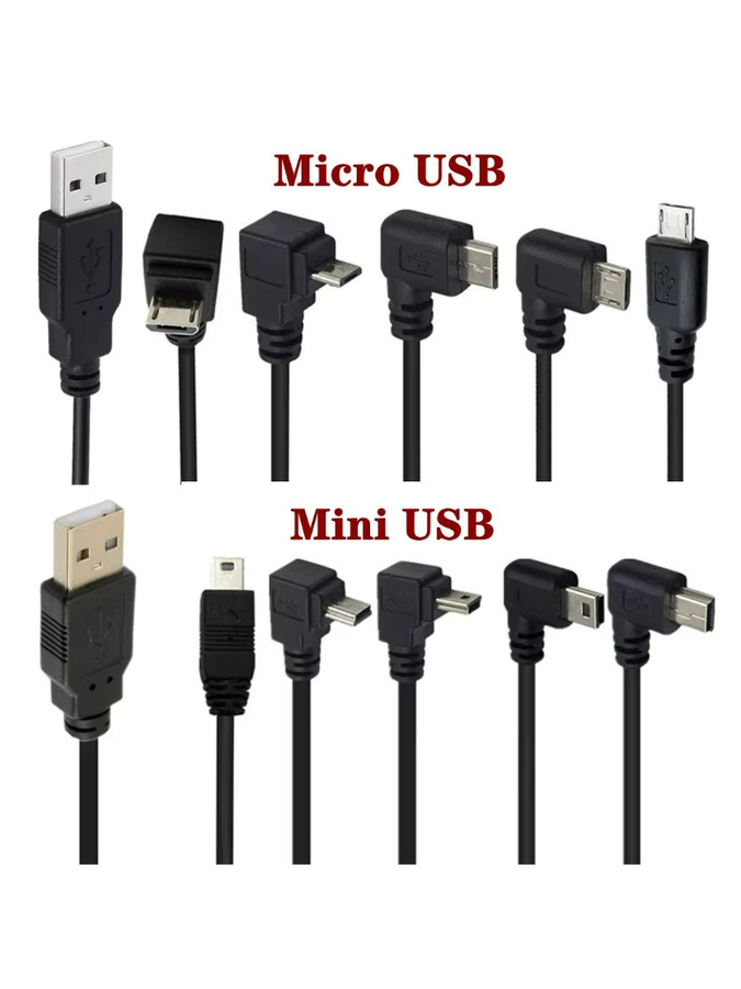 MACDOT USB-Adapter Micro-USB auf USB-A mit 90-Grad-Winkel und kurzem Kabel in Schwarz - Bild 2