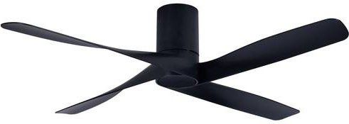 Lucci AIR Riviera Deckenventilator Schwarz mit Fernbedienung und dimmbarer Beleuchtung Durchmesser: 132 cm, Höhe: 28 cm - Bild 1