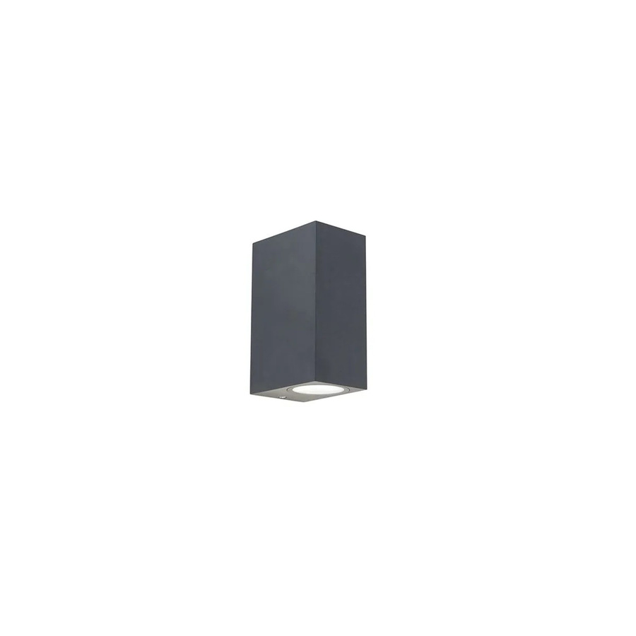 QAZQA Baleno II Moderne Wandleuchte aus Aluminium in Anthrazit, IP44 dimmbar für Außenbereich und Badezimmer, GU10 - Bild 2
