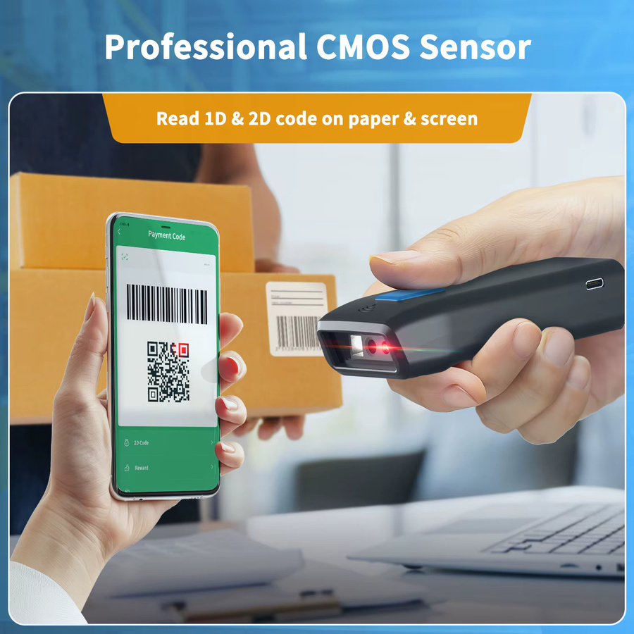 Netum Z2 Wireless 2D Barcode Scanner mit Bluetooth und Kabel für QR-Codes und PDF417 Handheld-Lesegerät für POS-Systeme - Bild 4