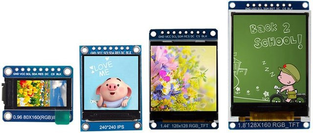 Si Tai&SH IPS TFT LCD Modul mit ST7735/ST7789 Treiber IC, vollfarbiges Display für 0,96 bis 1,8 Zoll, SPI Schnittstelle, HD 65k Farben - Bild 1