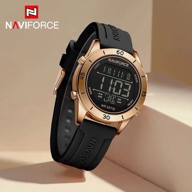 NAVIFORCE Armbanduhr Digital, Schwarz, Silikon, Damen - Bild 1