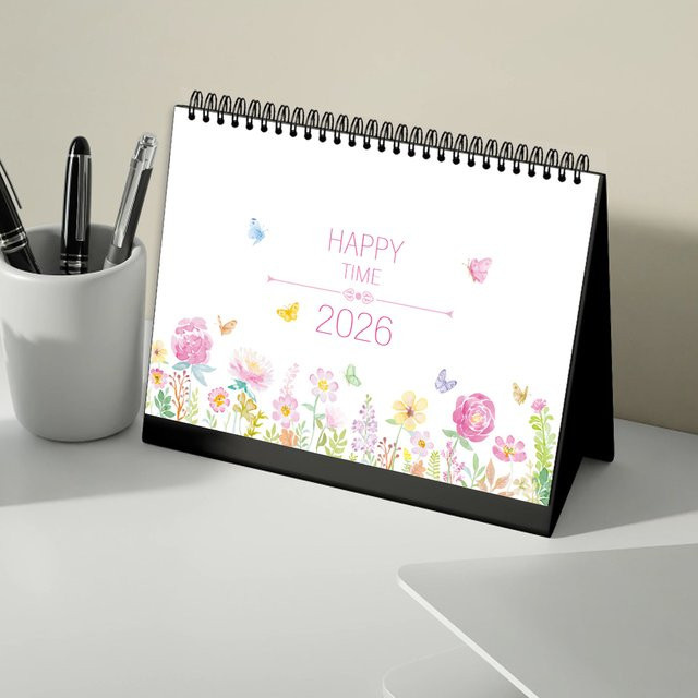 Personalisierter Tischkalender 2026 mit 6 Fotos, weißer Monatskalender zur individuellen Gestaltung - Bild 1
