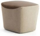 Leyform Hocker mit Stoffbezug und Mehrschichtholz in Dunkelrost und Hellbraun, B/T/H: 52 x 44 x 44 cm - Bild 1