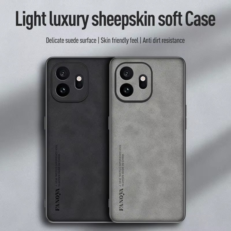 EUCAGR Luxus PU Leder Handyhülle für OnePlus 15/15T in Grau, stoßfeste Softcase Schutzhülle - Bild 4