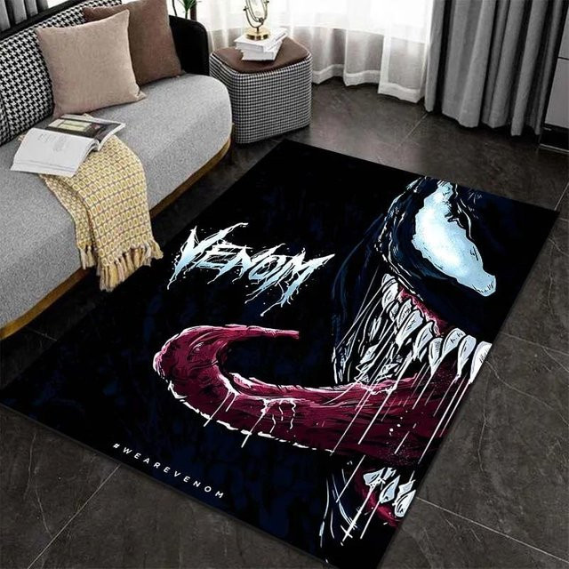 Karpetti Marvel Venom Print Teppich, Schwarz, B/T: 80 x 120 cm - Bild 1