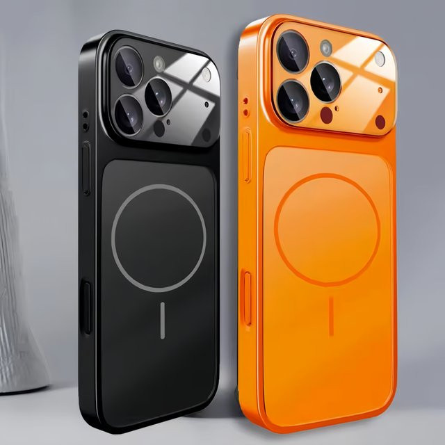 Magnetische Handyhülle für Apple iPhone 13 14 15 16 17 Pro Max in Schwarz - Bild 1