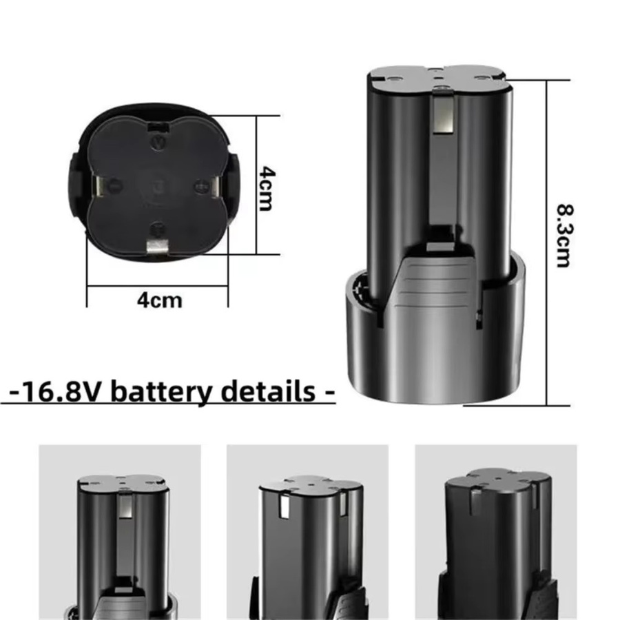 GJUELIRRA Universeller 16,8-V-Lithium-Akku in Schwarz für elektrische Schraubendreher, Bohrmaschinen und Mini-Winkelschleifer - Bild 5