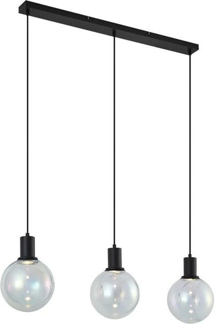 QAZQA Mallon Design Hängelampe in Schwarz mit rechteckigem Regenbogen-Glas für Esstisch und Kücheninsel - Bild 1