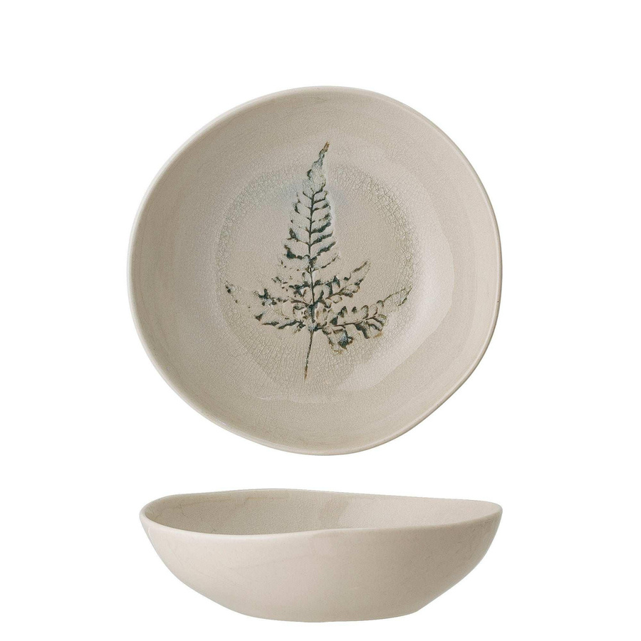 Bloomingville Tiefer Teller aus Steingut Nature Bea Durchmesser: 21 cm - Bild 1