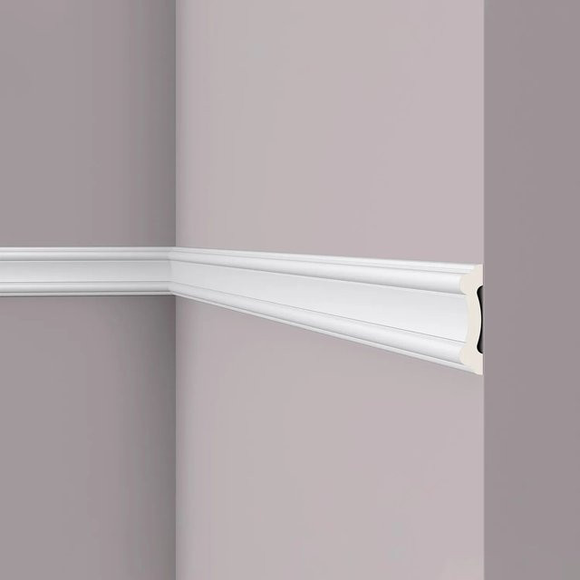 NMC Z1550 ARSTYL Wand- und Friesleiste Zierleiste Stuckleiste aus Polyurethan Hartschaum, Weiß, H x B x T: 8 x 1,9 x 200 cm - Bild 1