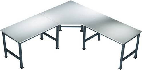 Manuflex AU0035.7016 Universal Fünfeck-Verkettungselement mit Multiplex-Platte in Anthrazit für Tischtiefe 60 cm - Bild 1
