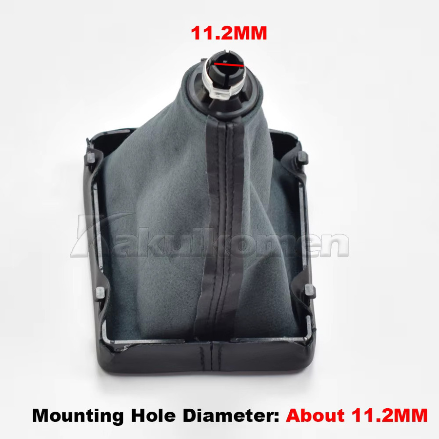 GOOOODABC Schaltknauf mit Lederhülle für Audi A6 A4 S4 B8 8K A5 8T 8F Q5 8R 2007-2015 C6 2004-2012, 5- oder 6-Gang, Schwarz - Bild 5