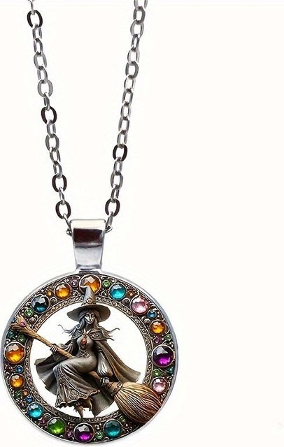 KAYOU Halskette, Besenmuster, Cabochon Glas, gray, Unisex - Bild 1