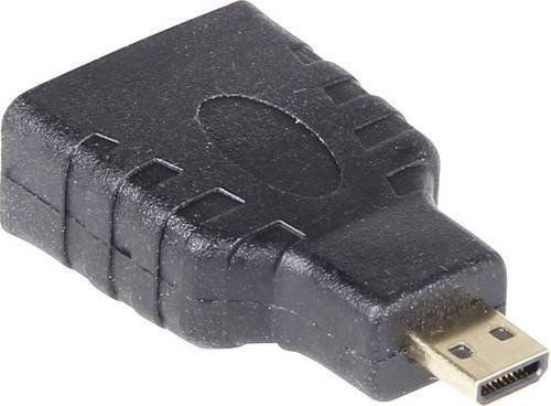 Joy-it K-1482 HDMI-Adapter für Raspberry Pi in Schwarz mit 1x Micro-HDMI-Stecker und 1x HDMI-Buchse, geschirmt - Bild 1