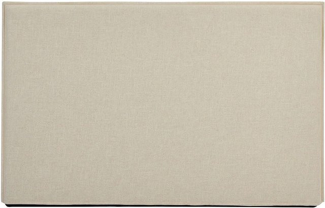 Vente-unique Bettkopfteil Tahime Beige aus Baumwolle und Leinen Breite: 190 cm - Bild 1