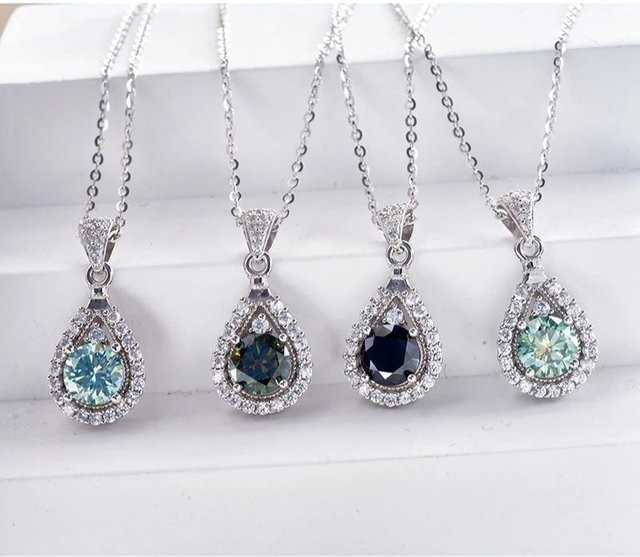 JoyceJelly Halskette, Moissanit, 925 Silber, Bunt, Damen - Bild 1