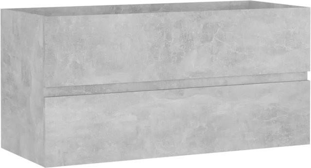 vidaXL Waschbeckenunterschrank aus Holzwerkstoff in Betongrau, B/T/H: 90 x 38,5 x 45 cm - Bild 1