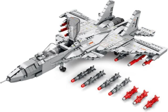 Reobrix Kampfjet Baustein-Set 1066 Teile ab 14 Jahren - Bild 1