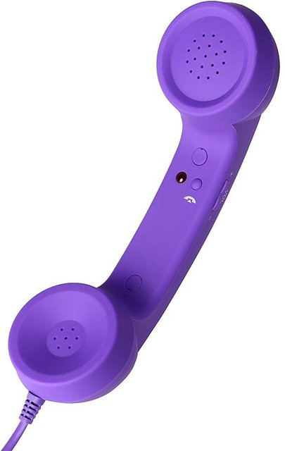 YiLBX Retro-Telefonhörer mit 3,5 mm Klinkenanschluss für iPhone und Android in Violett - Bild 1