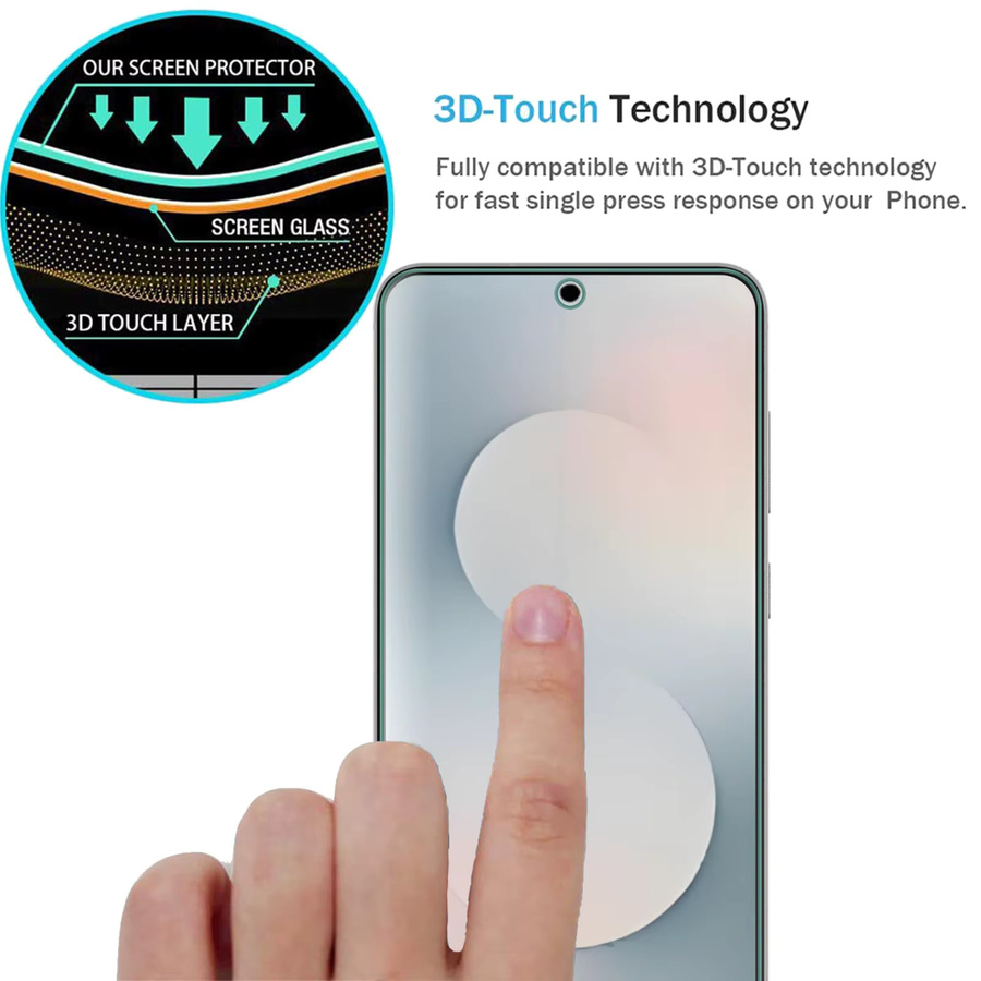 Samsung Galaxy S25 FE FANS EDITION Displayschutzfolie aus gehärtetem Glas, HD 9H, transparent - Bild 2