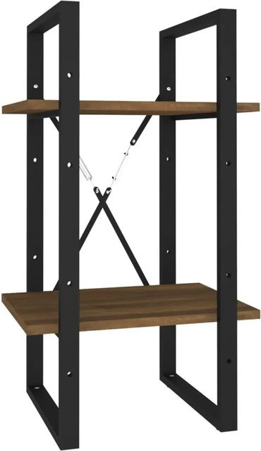 vidaXL Bücherregal in Braun im Industrial-Design mit 2 Fächern, B/T/H: 40 x 30 x 70 cm - Bild 1