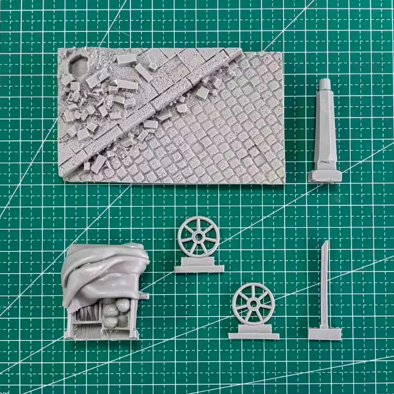 JIJIE Szenenmodell Straße mit Wagenbasis, Bausatz, Maßstab 1:35 - Bild 2