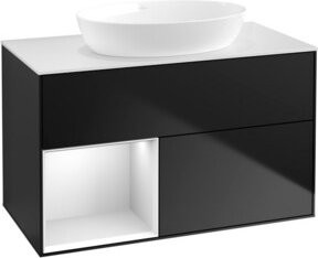 V&B Waschtischunterschrank Finion 100 in Weiß lackiert, B/T/H: 100 x 50,1 x 50,1 cm - Bild 1