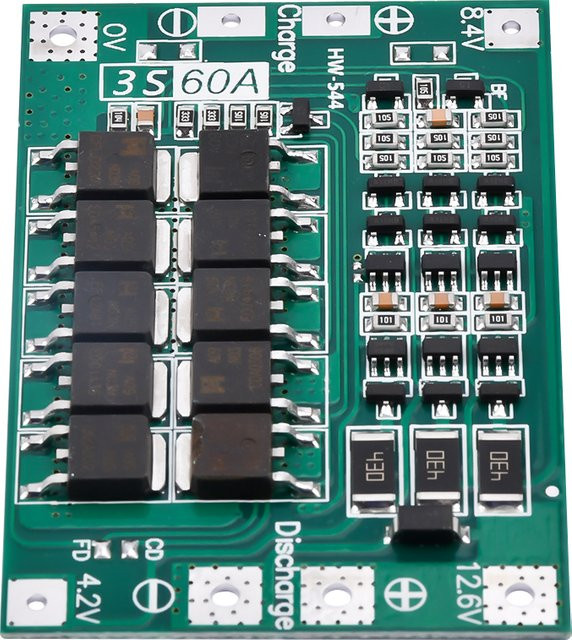 3S 60A Lithium-Batterie Ladeschutzplatine mit Split Port Active Equalizer und Batteriemanagementsystem BMS in Grün - Bild 1