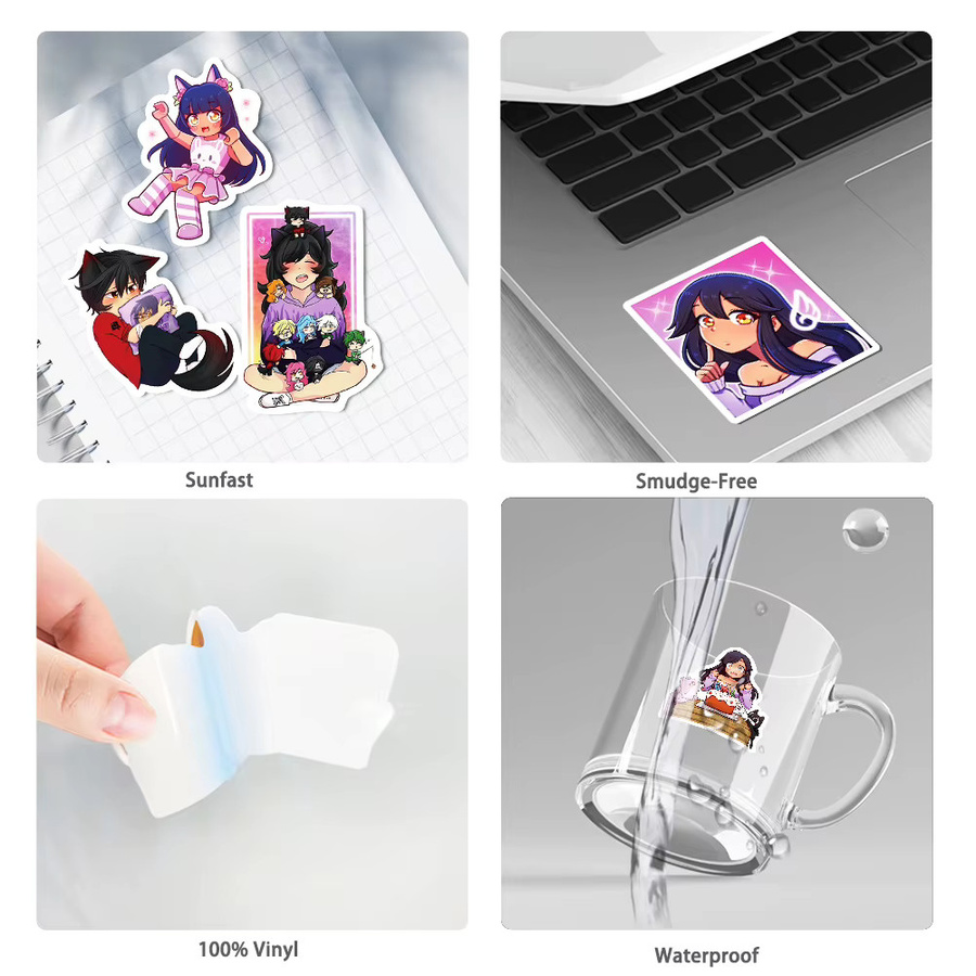 50 Stück Aphmau Sticker Set aus wasserfestem Vinyl in Multicolour für Kinder zum Dekorieren von Laptop, Gepäck und Skateboard - Bild 2
