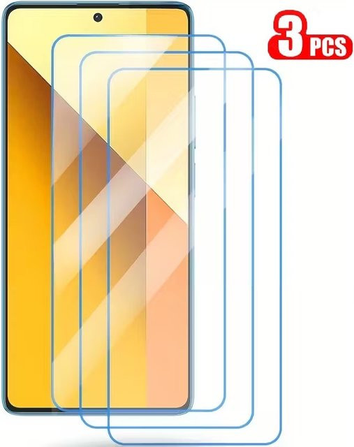 3er-Pack Displayschutzfolie aus gehärtetem Glas in Transparent für Xiaomi Redmi Note 7 8 9 10 Pro 11 12 Pro Max - Bild 1