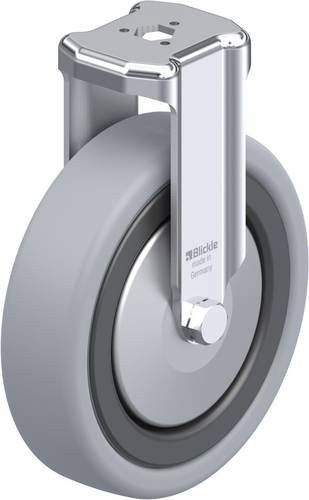 Blickle Bockrolle BKRA-VPA 126G-FA in Schwarz und Grau mit 125 mm Rad-Durchmesser und einer Tragfähigkeit von max. 120 kg - Bild 1