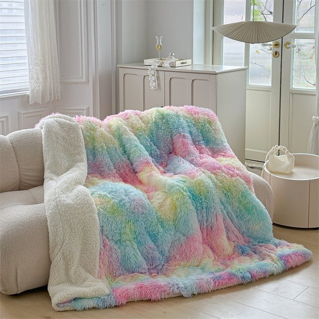 IvaRose HOME TEXTILE Fleece-Überwurfdecke aus Polyester, mehrfarbig, flauschig und weich, B/T: 200 x 150 cm - Bild 1