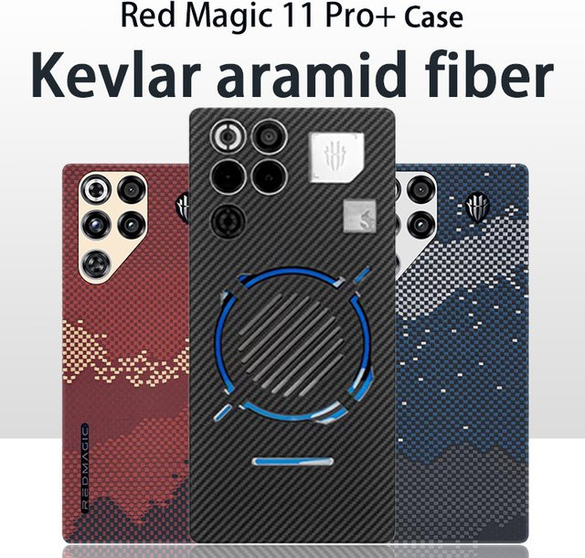Nubia Redmagic 11 Pro Pro Echt Carbon Schutzhülle aus Kevlar Aramid Faser mit MagSafe Funktion in Schwarz - Bild 1
