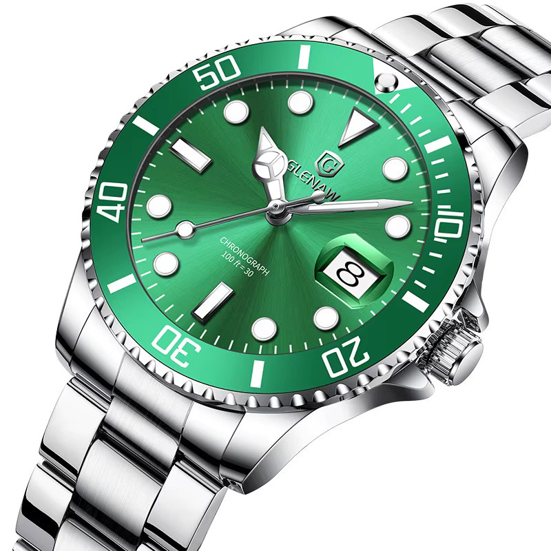 Glenaw Armbanduhr Edelstahl, Automatik, Silber, Herren - Bild 5