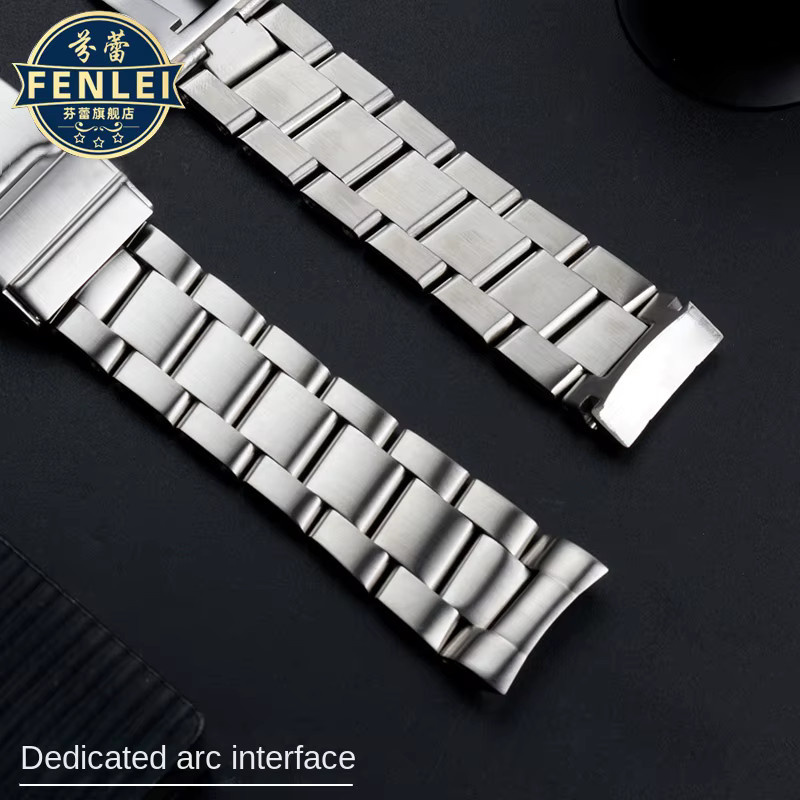 1884 Uhrenarmband Edelstahl, Silber, Herren, 22 mm - Bild 4