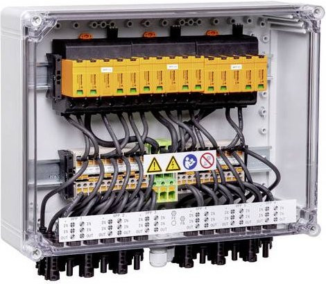 Weidmüller Generatoranschlusskasten SPD1R EVO 11 PVC DC 2I 1O 6MPP SPD1R EVO 11 in Gelb, B/T/H: 40,0 x 33,6 x 13,2 cm - Bild 1