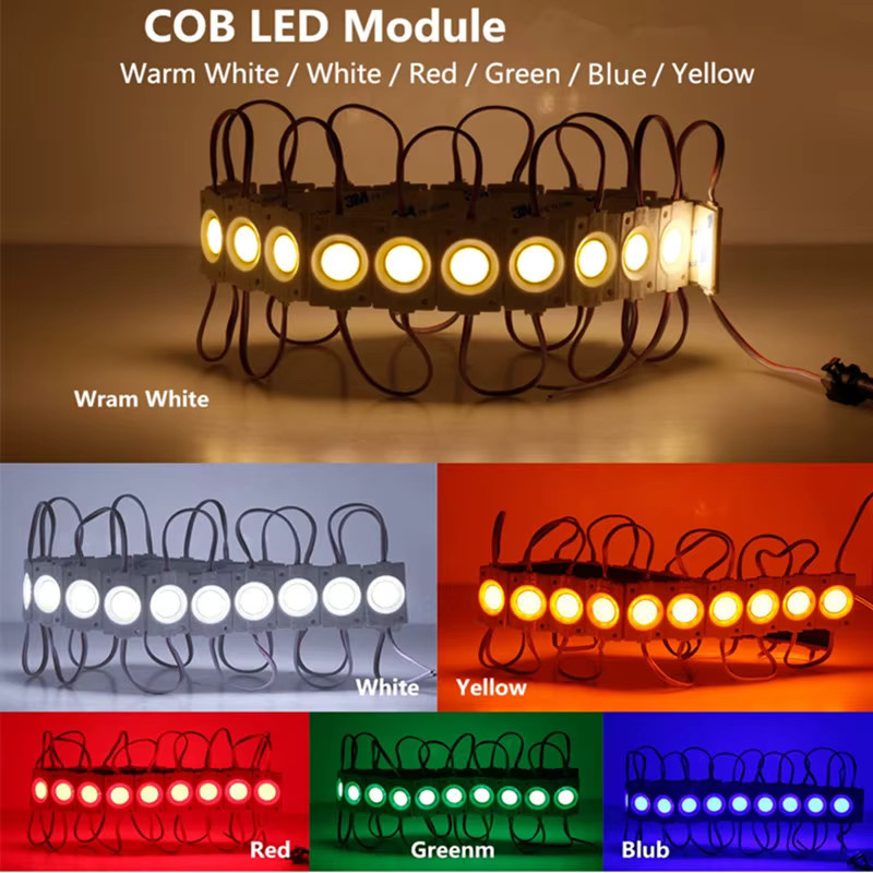 10er Set LED-Module 12V COB RGB Licht für Werbeschilder und Shop-Banner, wasserdicht IP65, Farbe Weiß - Bild 2