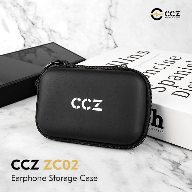 CCZ ZC02 EVA Multifunktionale Kopfhörer-Tasche in Schwarz, Wasserdicht und Staubdicht für Kabel und Ohrstöpsel - Bild 1